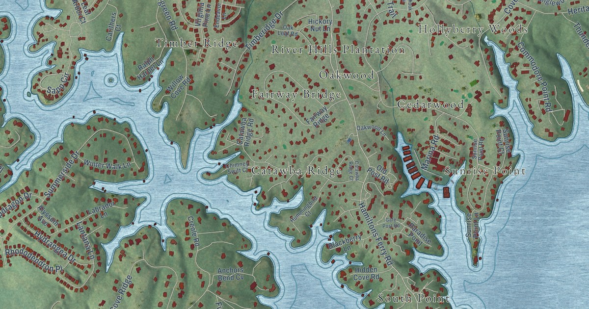 Map of Lake Wylie, South Carolina in 2026