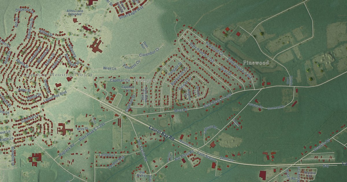 Map of Laurel Bay, South Carolina in 2026