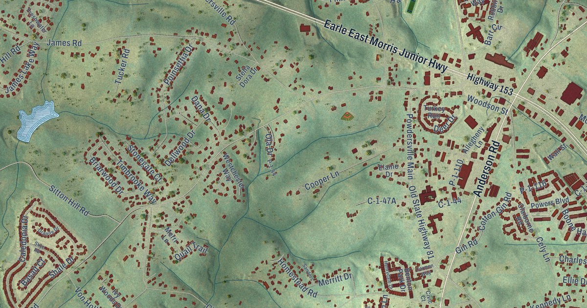 Map of Powdersville, South Carolina in 2026