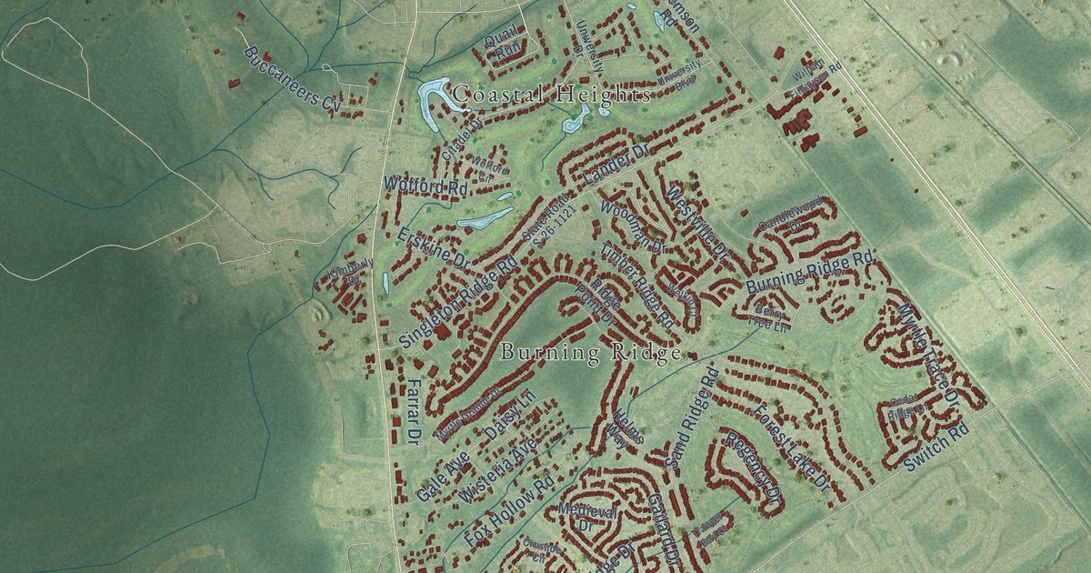 Map of Red Hill, South Carolina in 2026