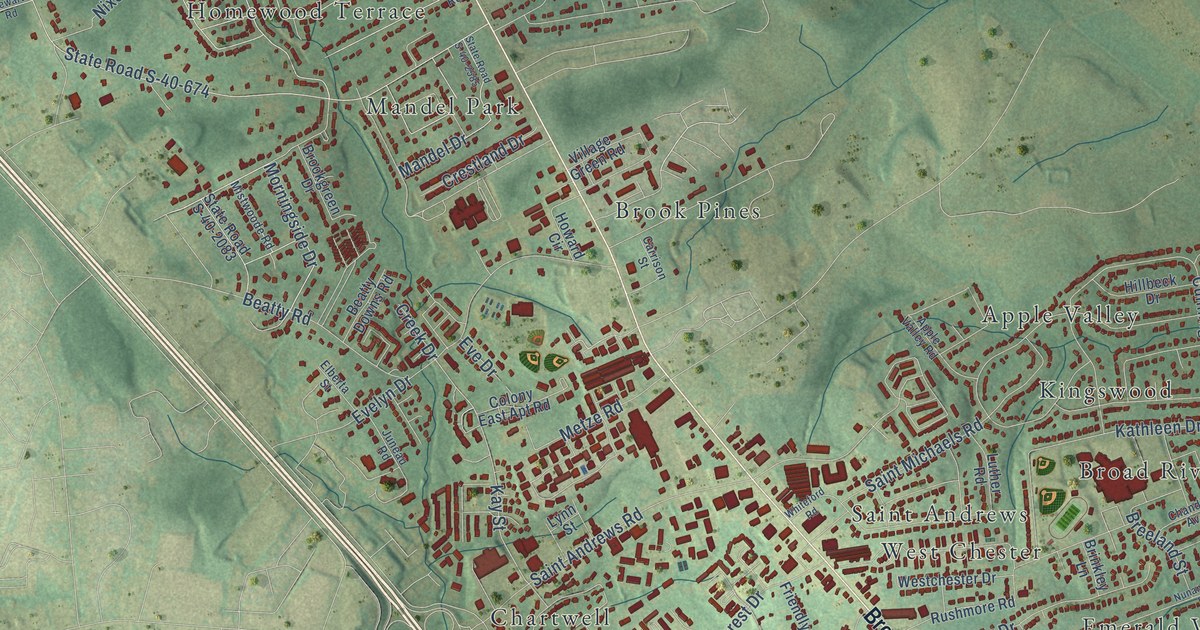 Map of St. Andrews, South Carolina in 2026