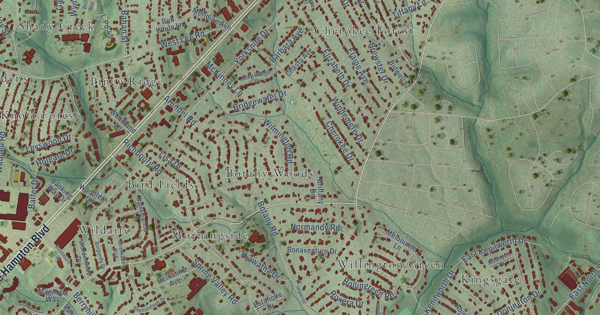 Map of Wade Hampton, South Carolina in 2026
