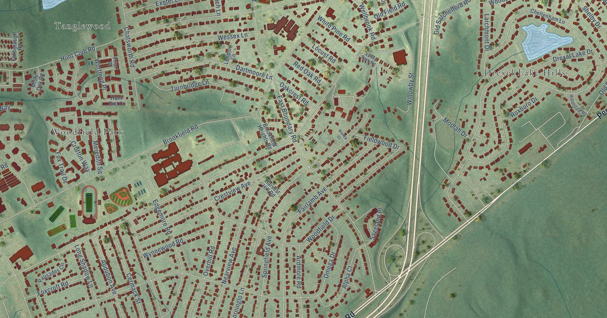 Map of Woodfield, South Carolina in 2026