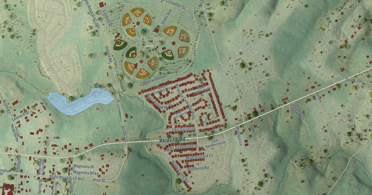 Map of Reidville, South Carolina in 2026