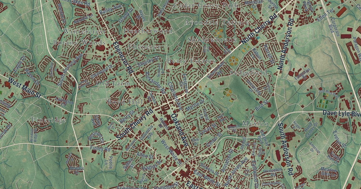 Map of Rock Hill, South Carolina in 2026