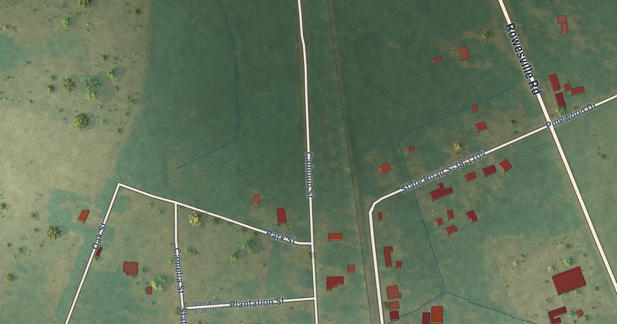 Map of Rowesville, South Carolina in 2026