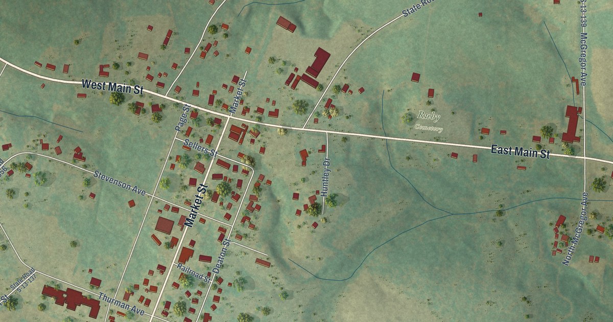 Map of Ruby, South Carolina in 2026