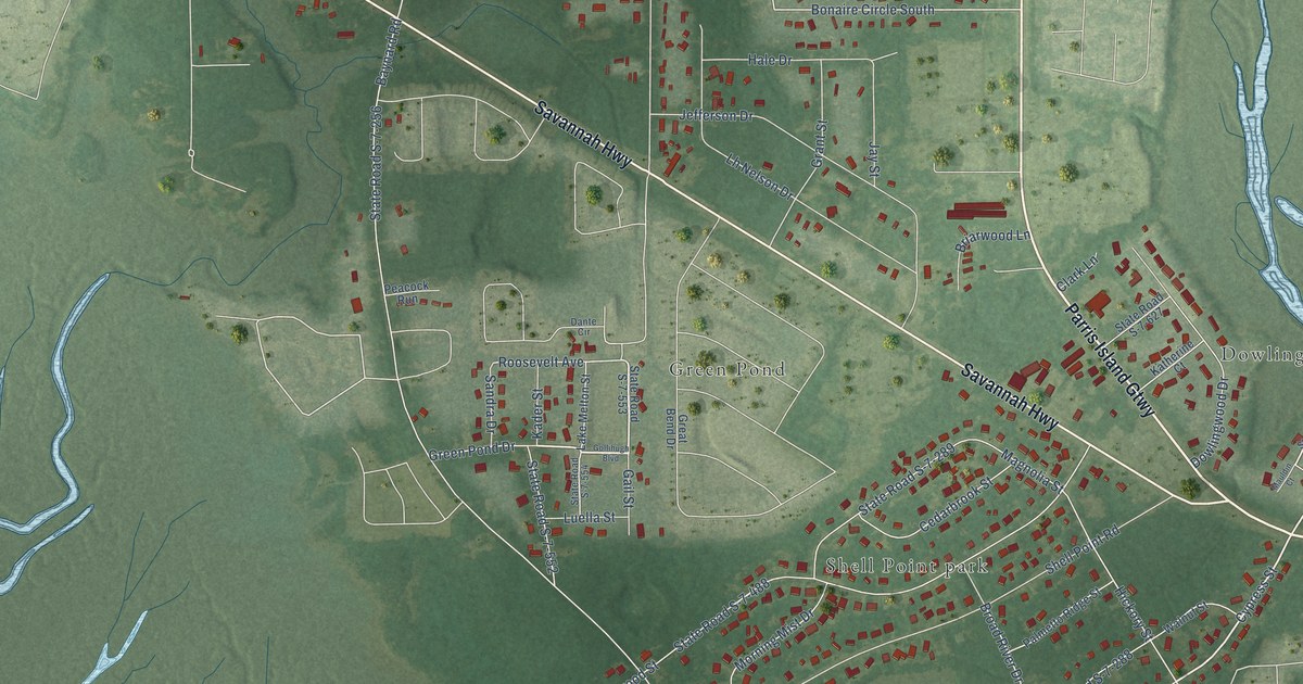 Map of Shell Point, South Carolina in 2026