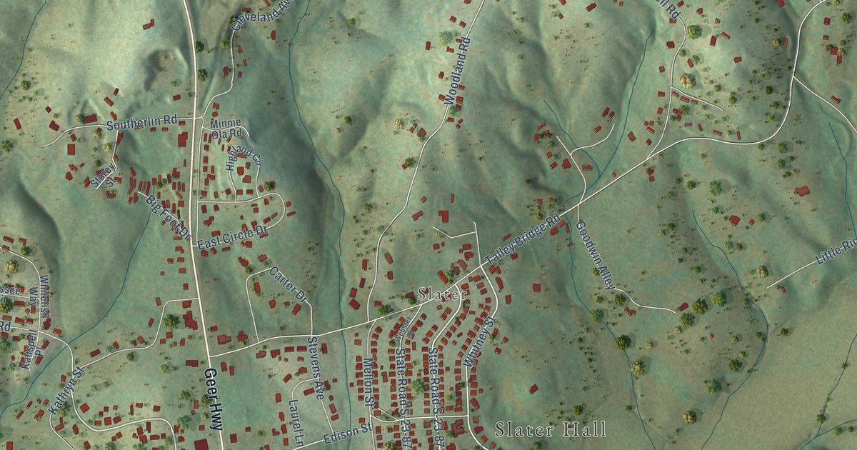 Map of Slater-Marietta, South Carolina in 2026