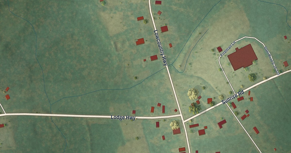 Map of Smoaks, South Carolina in 2026