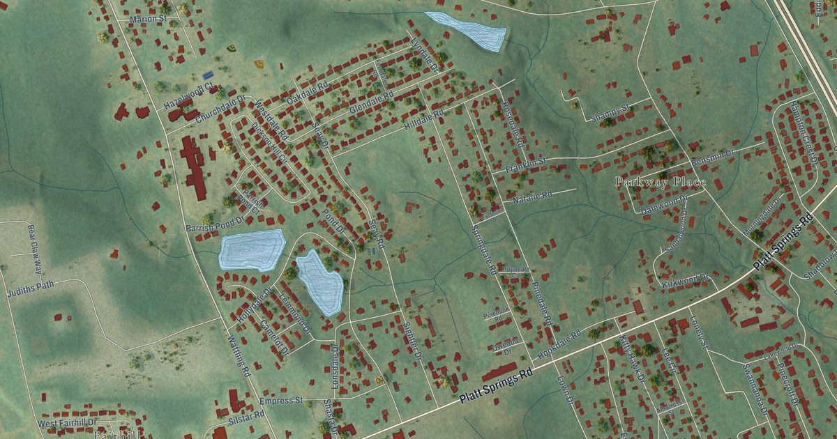 Map of Springdale, South Carolina in 2026