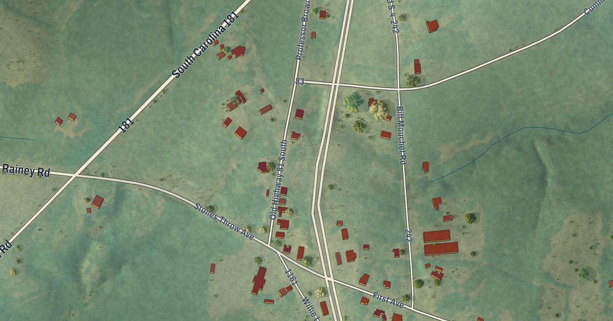 Map of Starr, South Carolina in 2026
