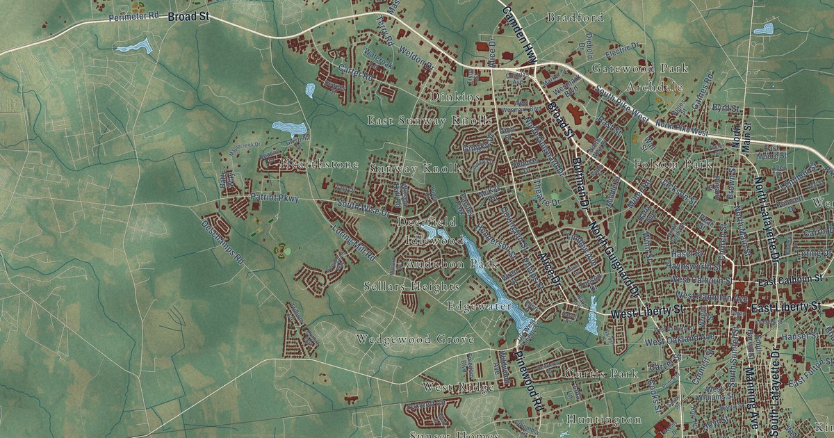 Map of Sumter, South Carolina in 2026
