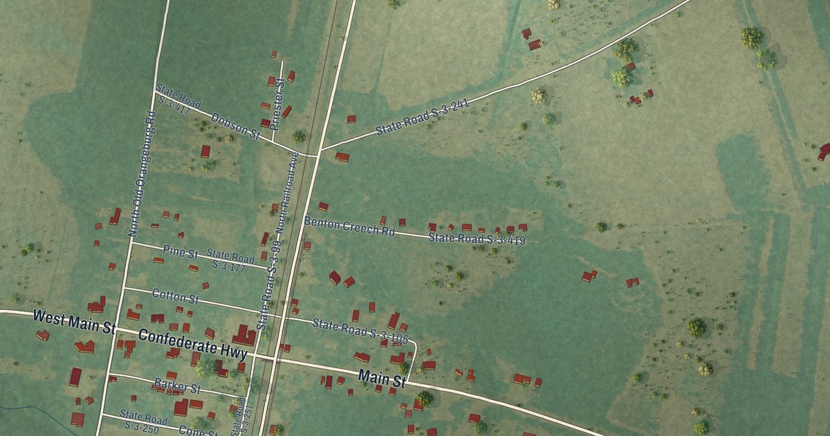 Map of Sycamore, South Carolina in 2026