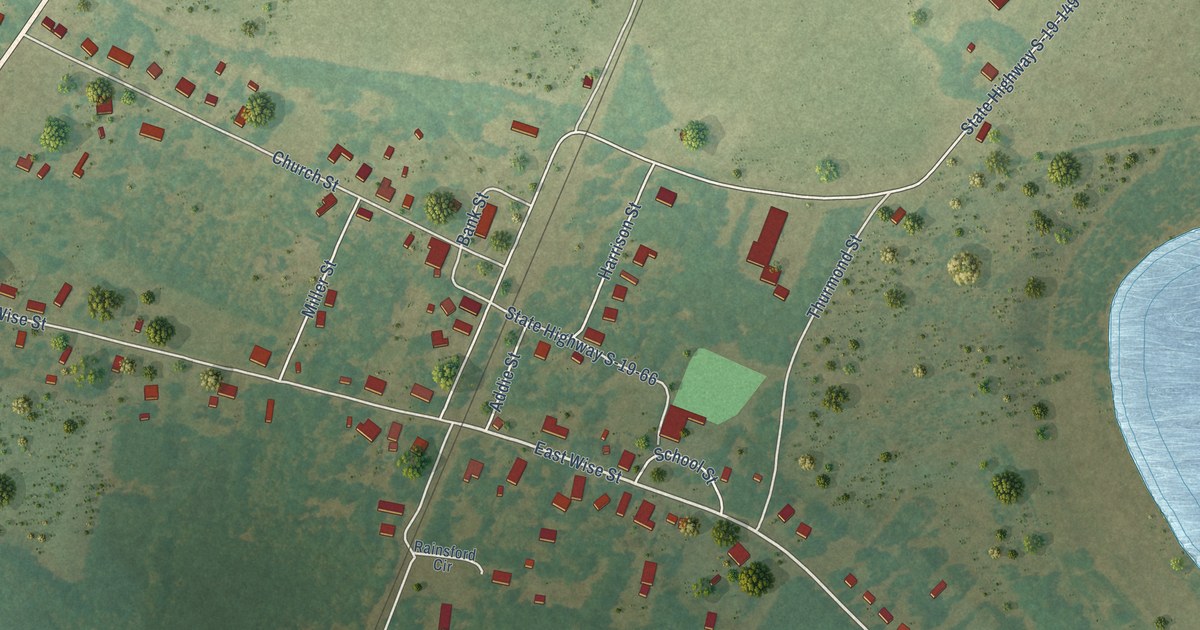 Map of Trenton, South Carolina in 2026