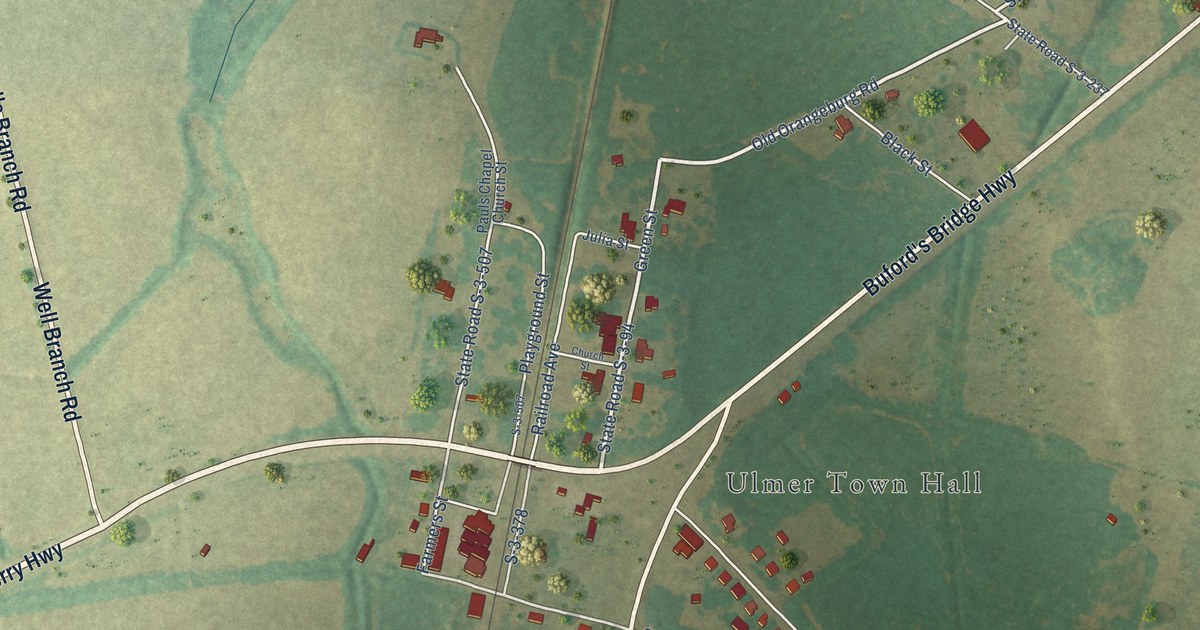 Map of Ulmer, South Carolina in 2026