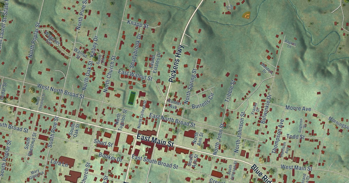 Map of Walhalla, South Carolina in 2026