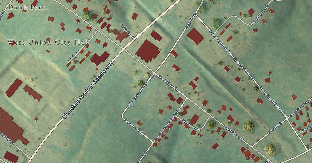Map of West Union, South Carolina in 2026