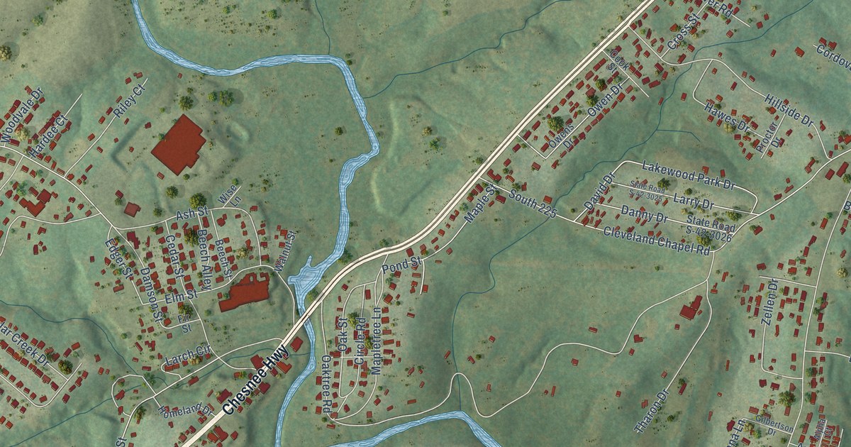 Map of Whitney, South Carolina in 2026