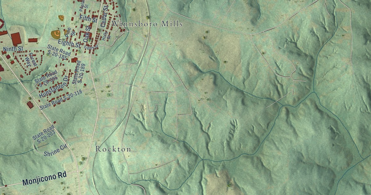 Map of Winnsboro, South Carolina in 2026