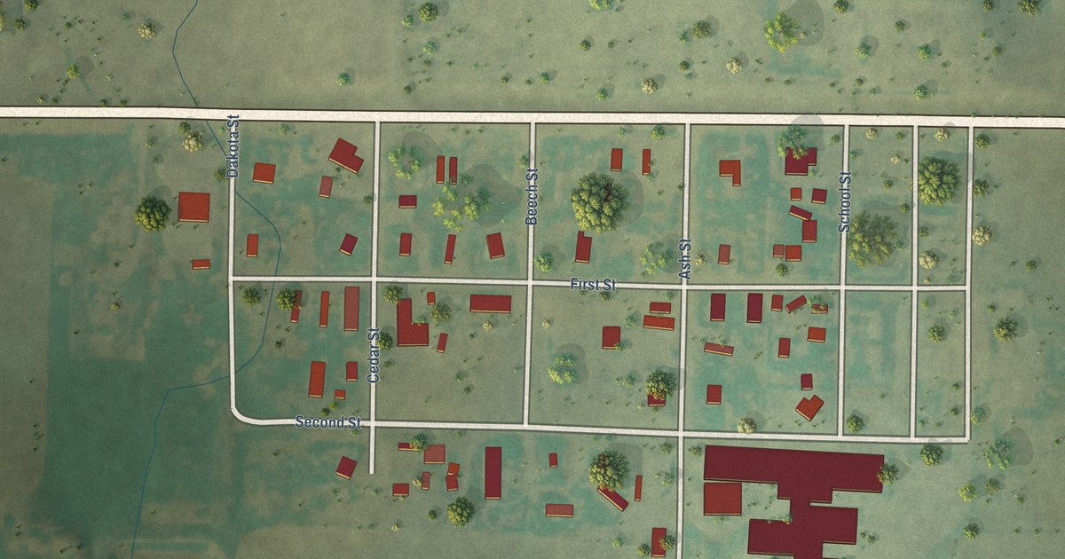 Map of Batesland, South Dakota in 2026