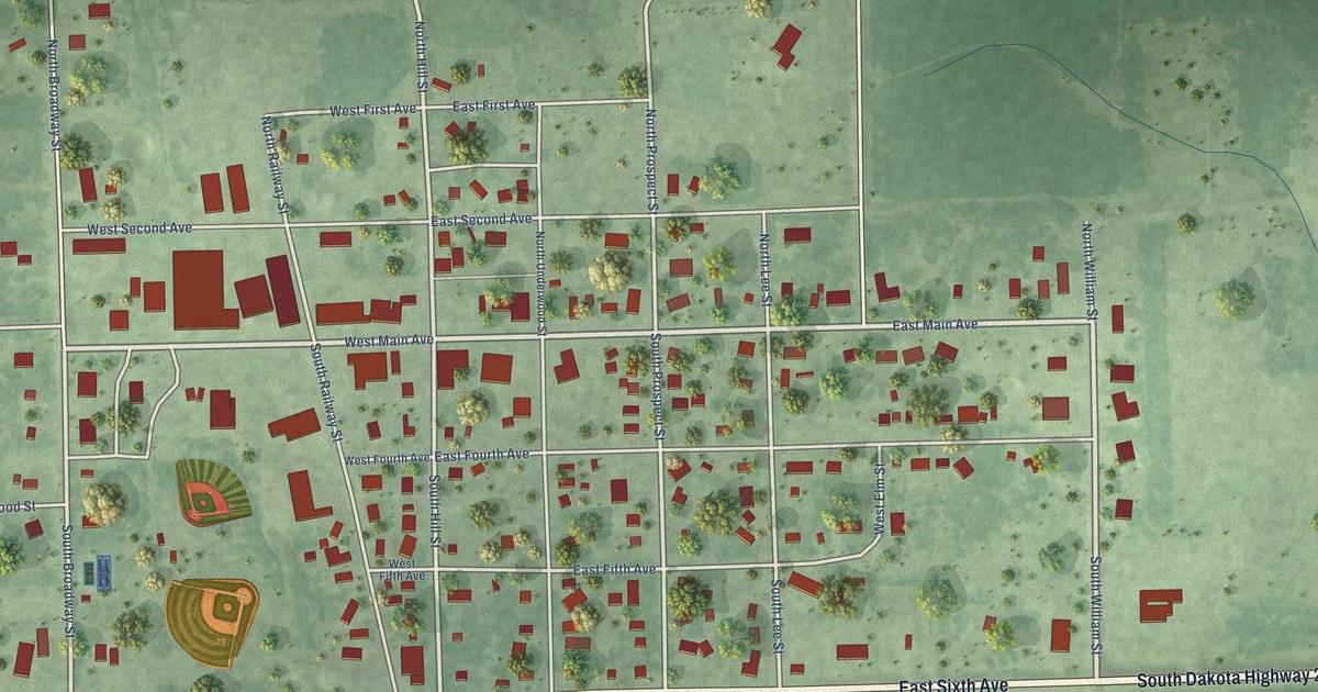 Map of Bryant, South Dakota in 2026