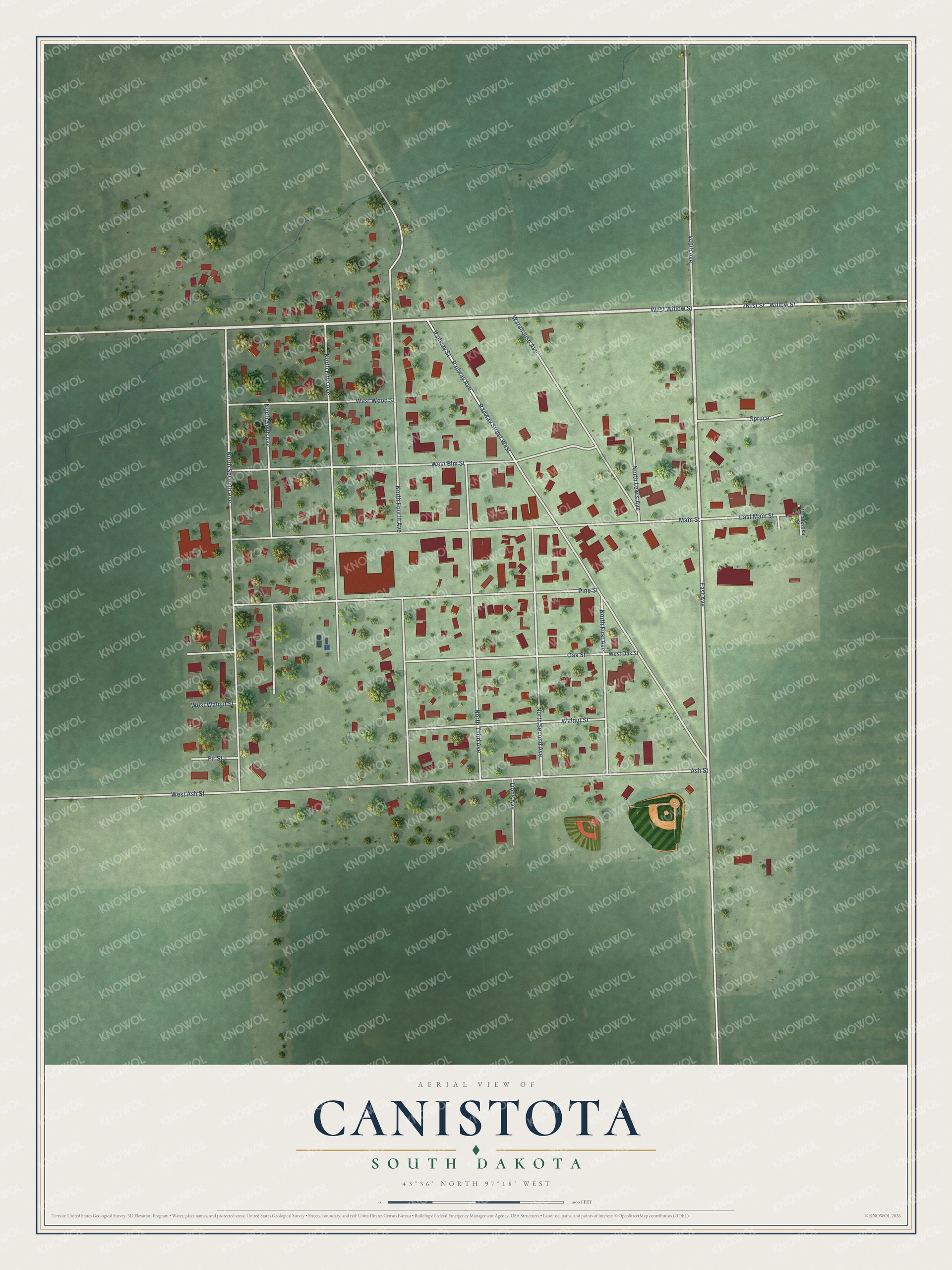 Watermarked full-map preview of Canistota, South Dakota