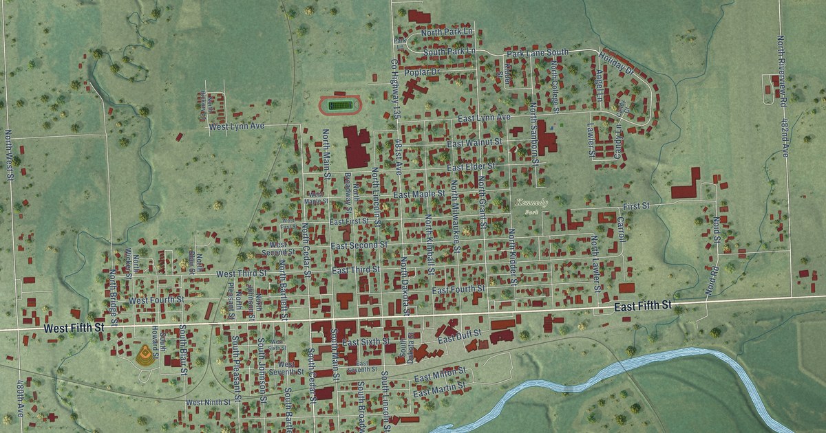 Map of Canton, South Dakota in 2026