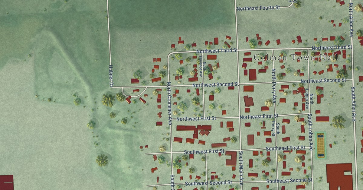 Map of Colman, South Dakota in 2026