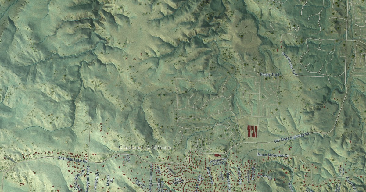 Map of Colonial Pine Hills, South Dakota in 2026