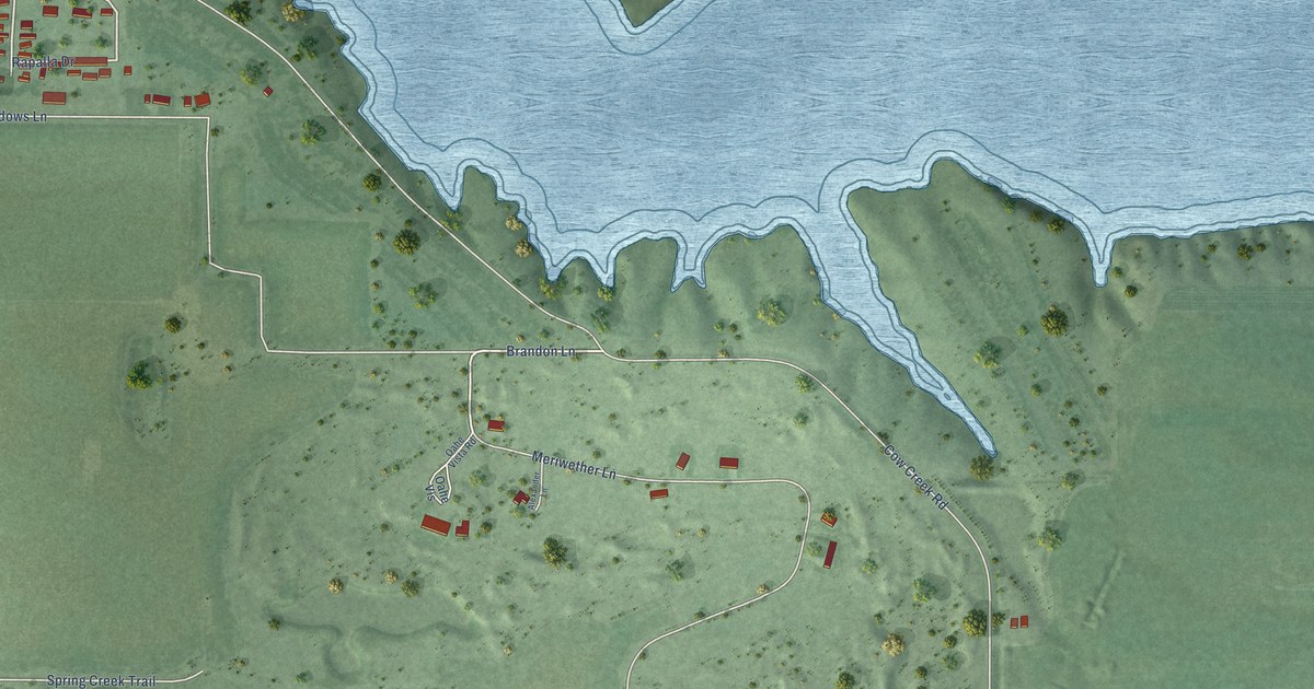 Map of Cow Creek, South Dakota in 2026