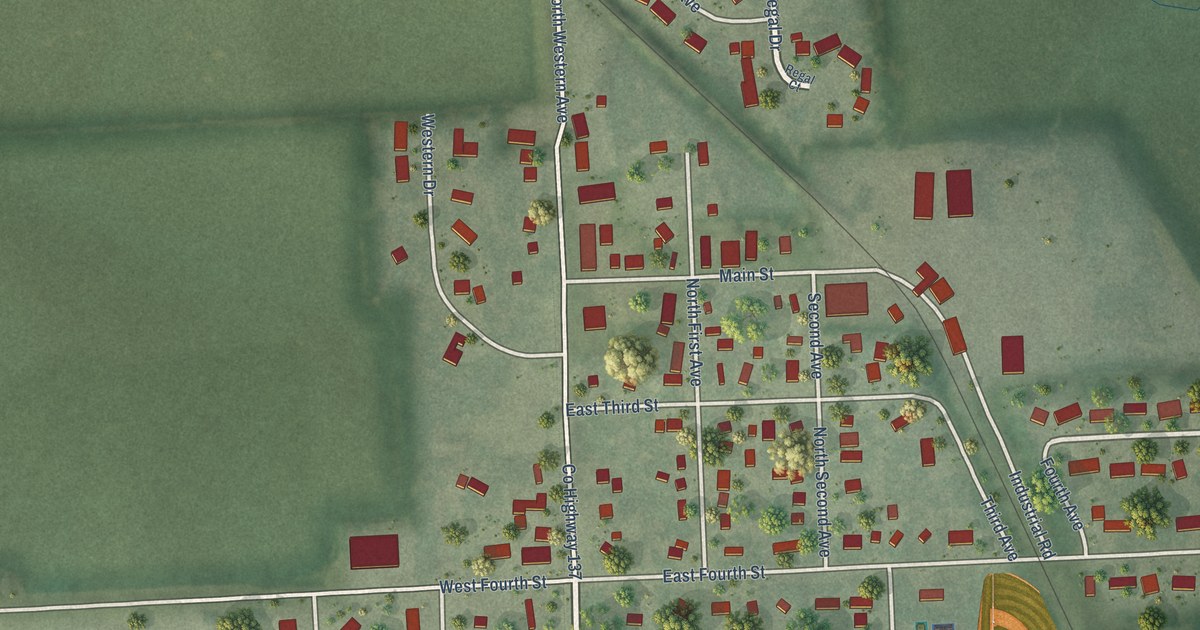 Map of Crooks, South Dakota in 2026