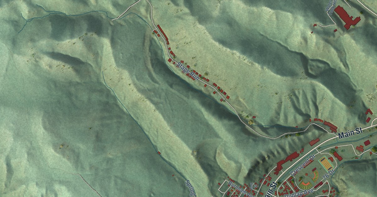 Map of Deadwood, South Dakota in 2026