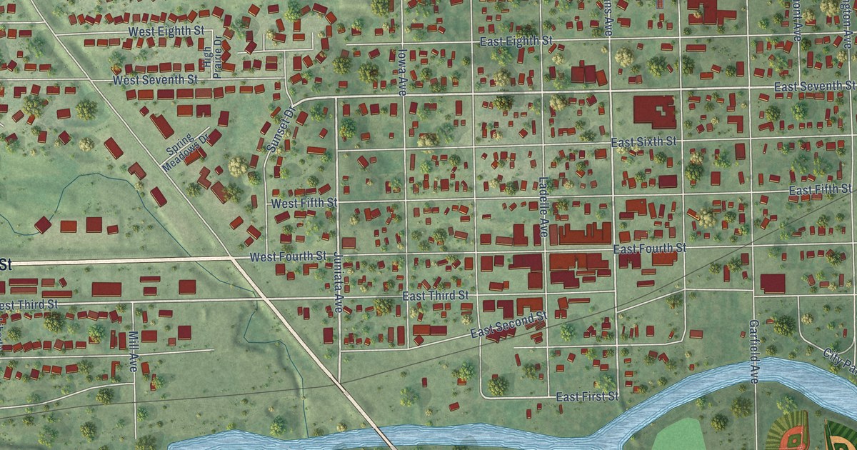 Map of Dell Rapids, South Dakota in 2026