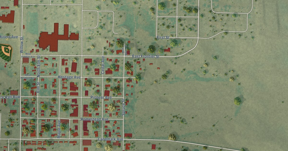 Map of Eagle Butte, South Dakota in 2026