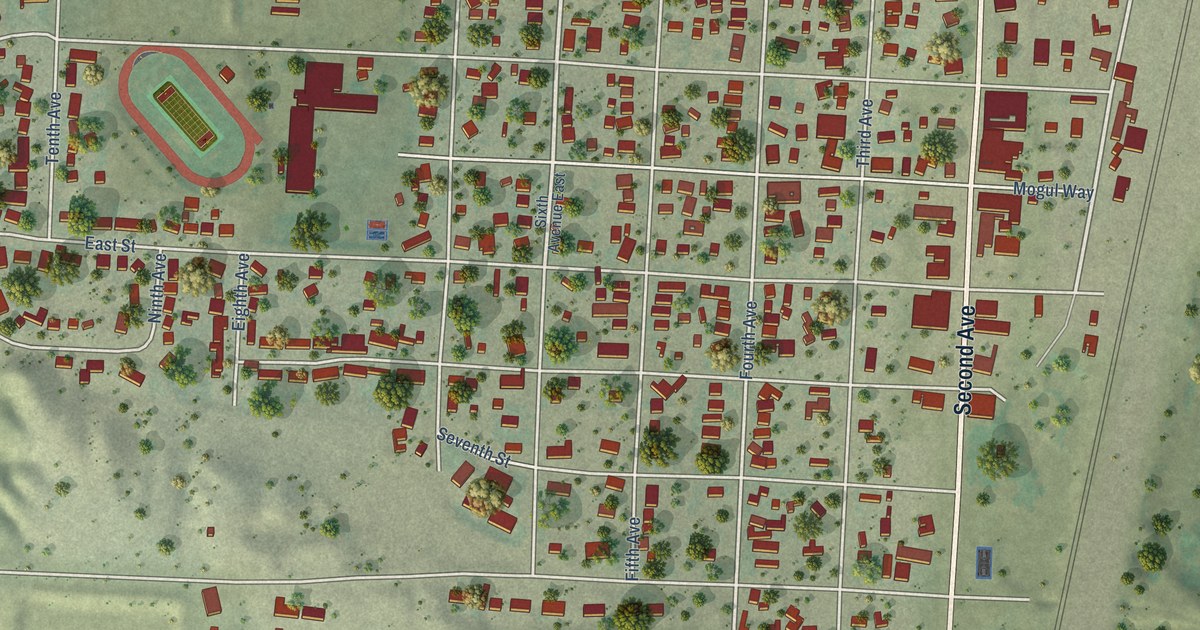 Map of Edgemont, South Dakota in 2026