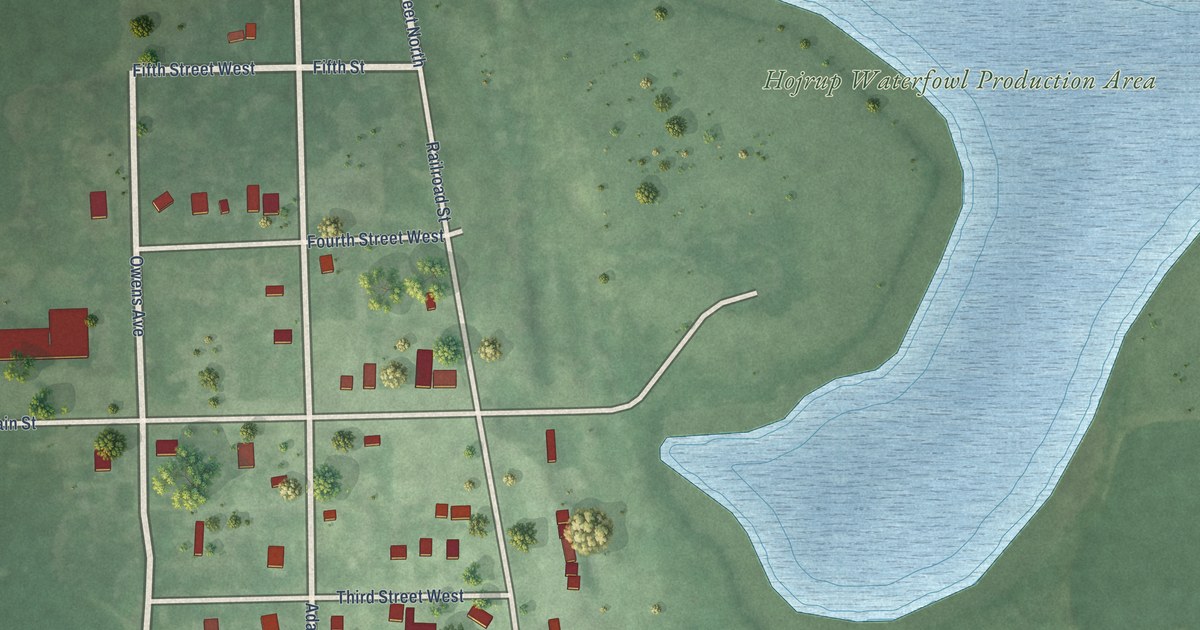 Map of Erwin, South Dakota in 2026