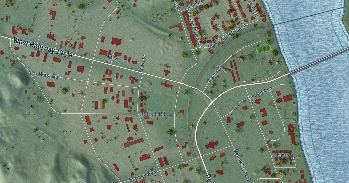 Map of Fort Pierre, South Dakota in 2026