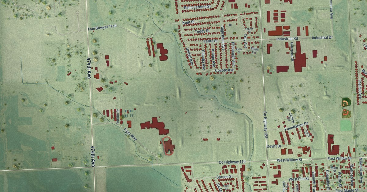 Map of Harrisburg, South Dakota in 2026