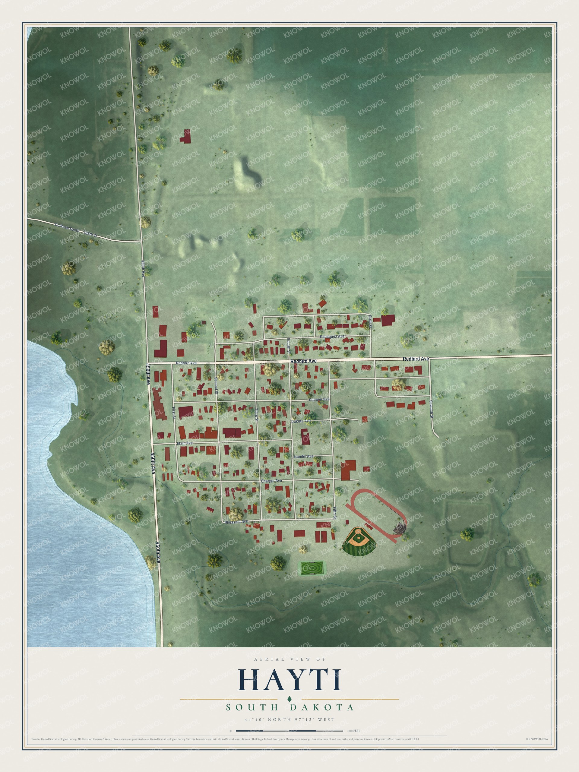 Watermarked full-map preview of Hayti, South Dakota