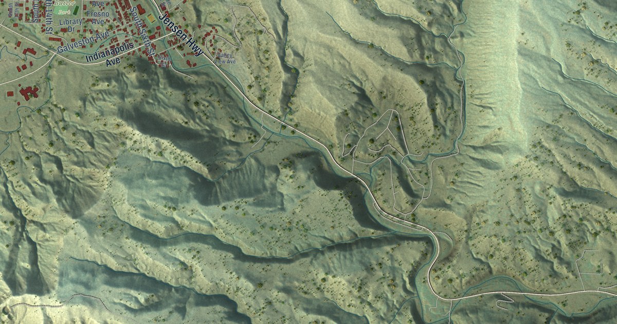 Map of Hot Springs, South Dakota in 2026