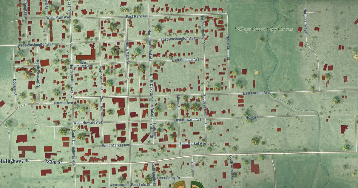 Map of Howard, South Dakota in 2026