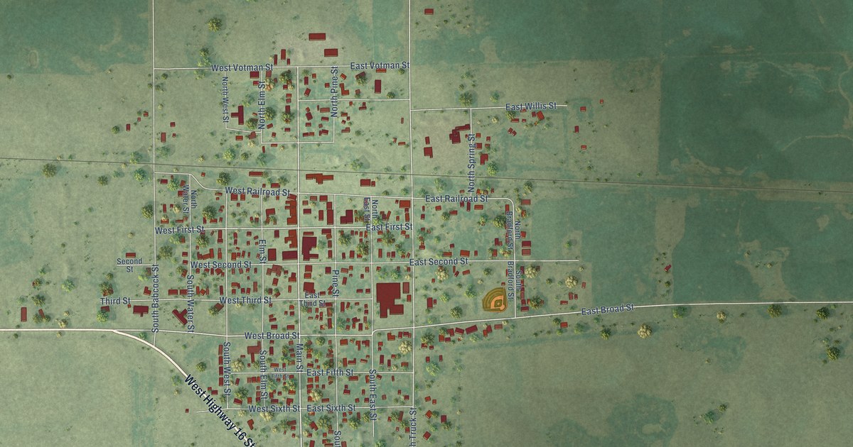 Map of Kimball, South Dakota in 2026