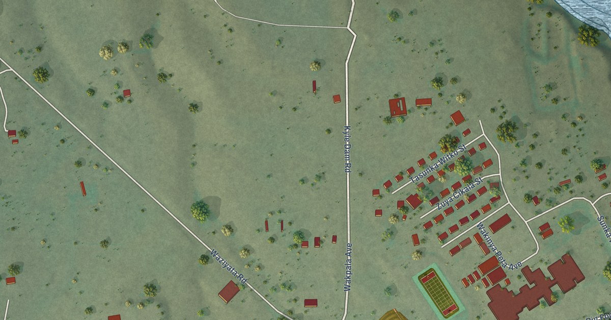Map of Kyle, South Dakota in 2026