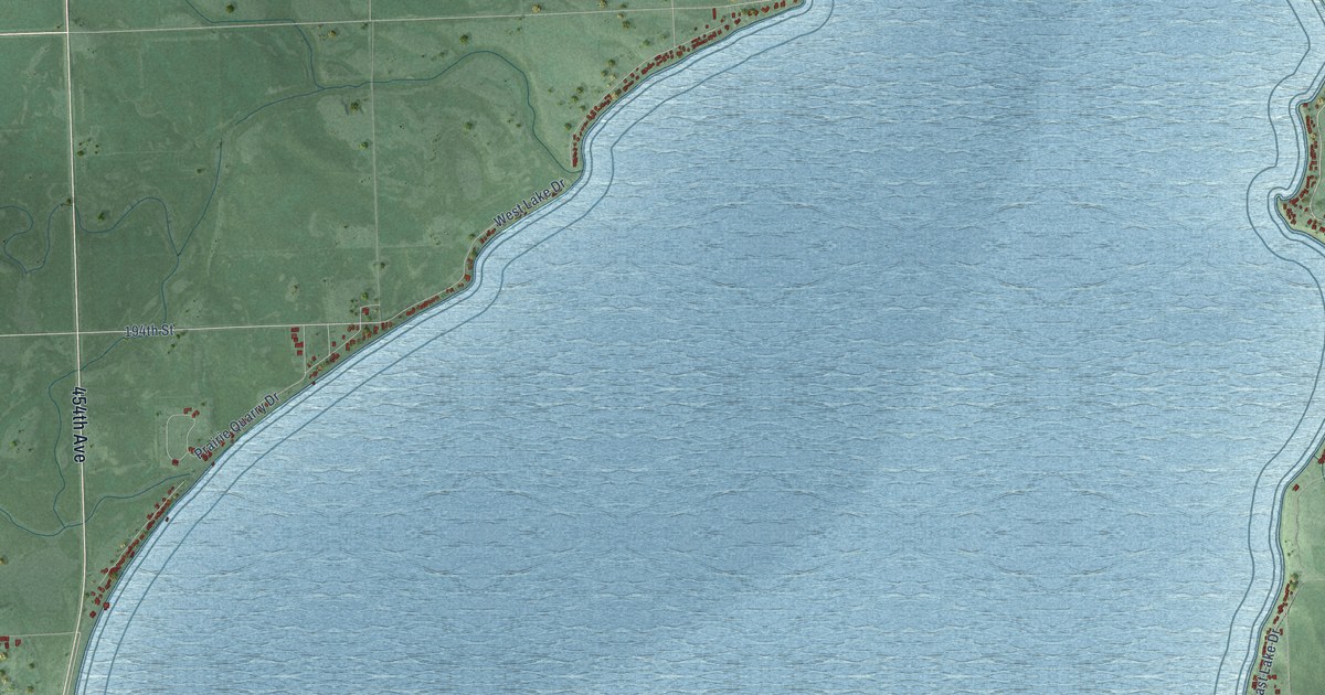 Map of Lake Poinsett, South Dakota in 2026
