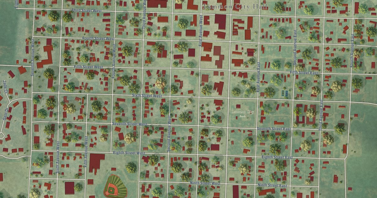 Map of Lemmon, South Dakota in 2026