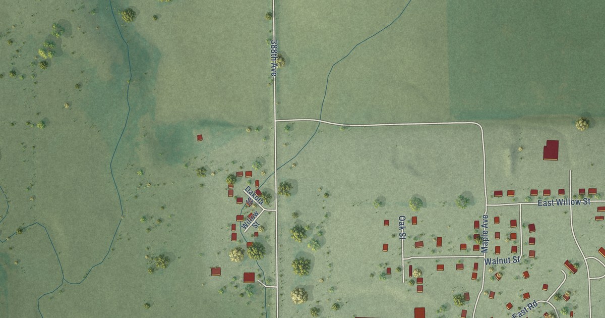 Map of Marty, South Dakota in 2026