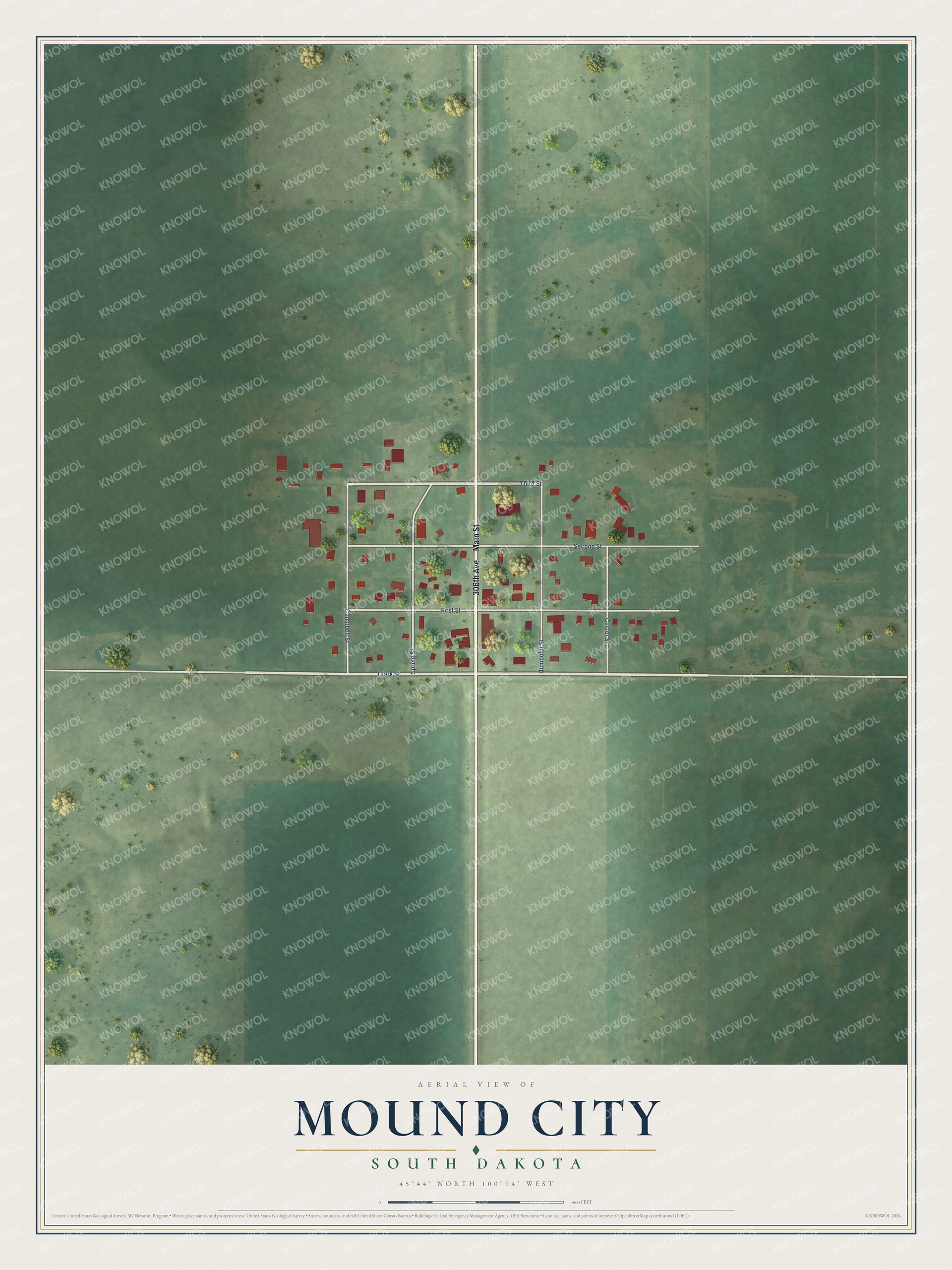 Watermarked full-map preview of Mound City, South Dakota