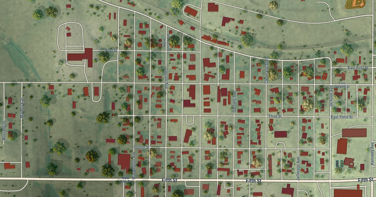 Map of Murdo, South Dakota in 2026