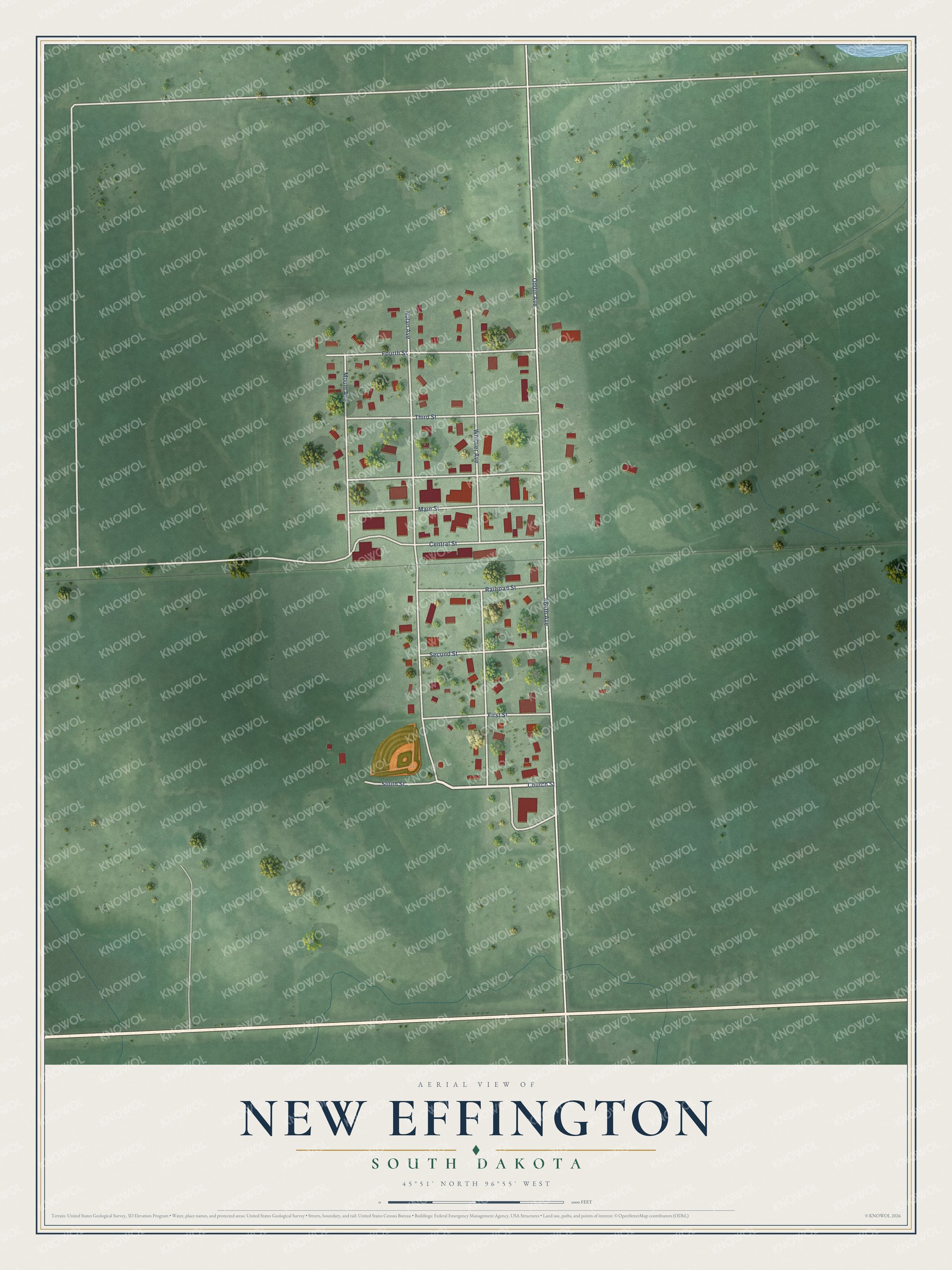 Watermarked full-map preview of New Effington, South Dakota